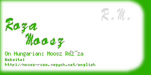 roza moosz business card